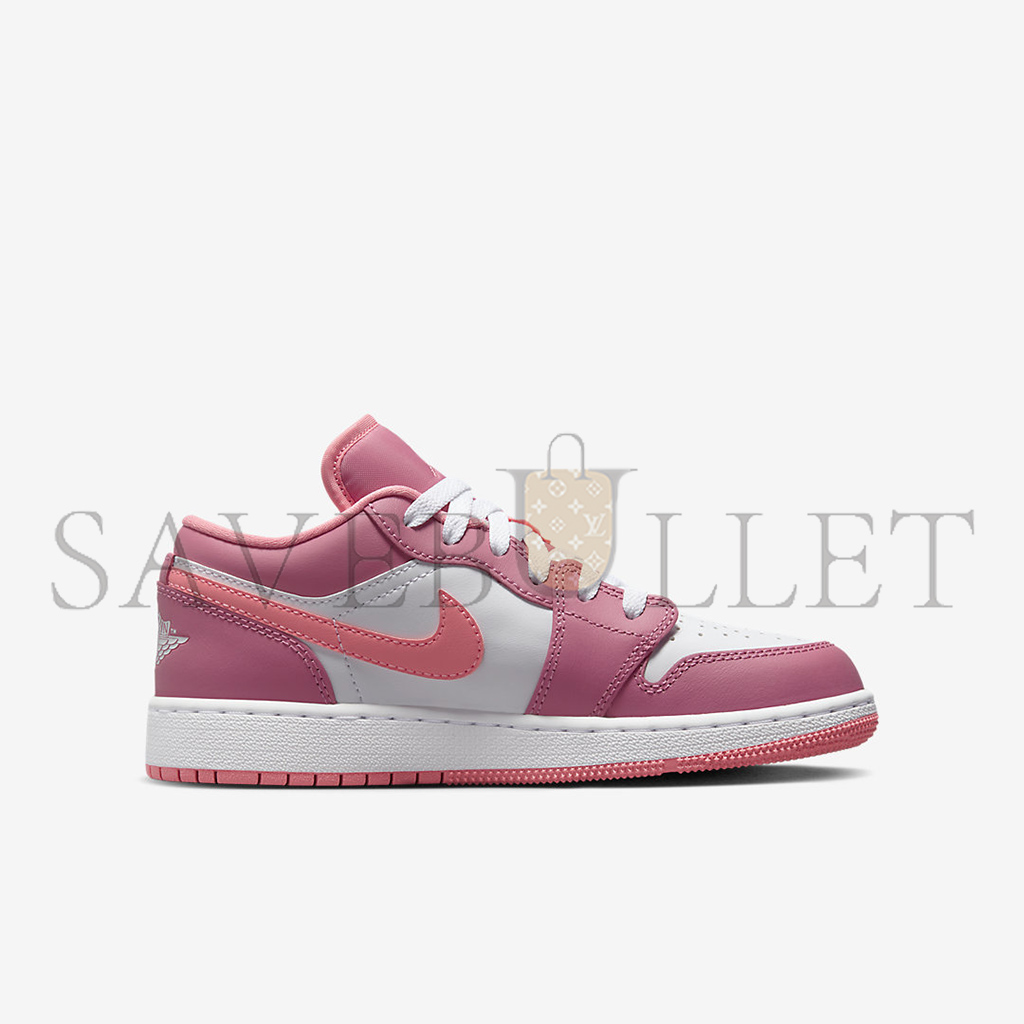 NIKE AIR JORDAN 1 LOW GS DESERT BERRY WHITE PINK 553560-616