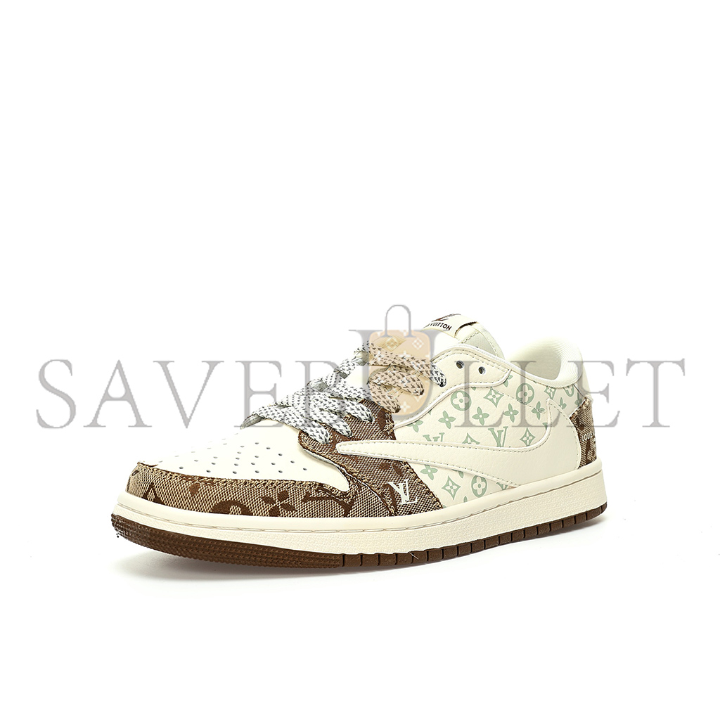 NIKE AIR JORDAN 1 LOW OG SP BEIGE BROWN LV MONOGRAM SJ2068-102