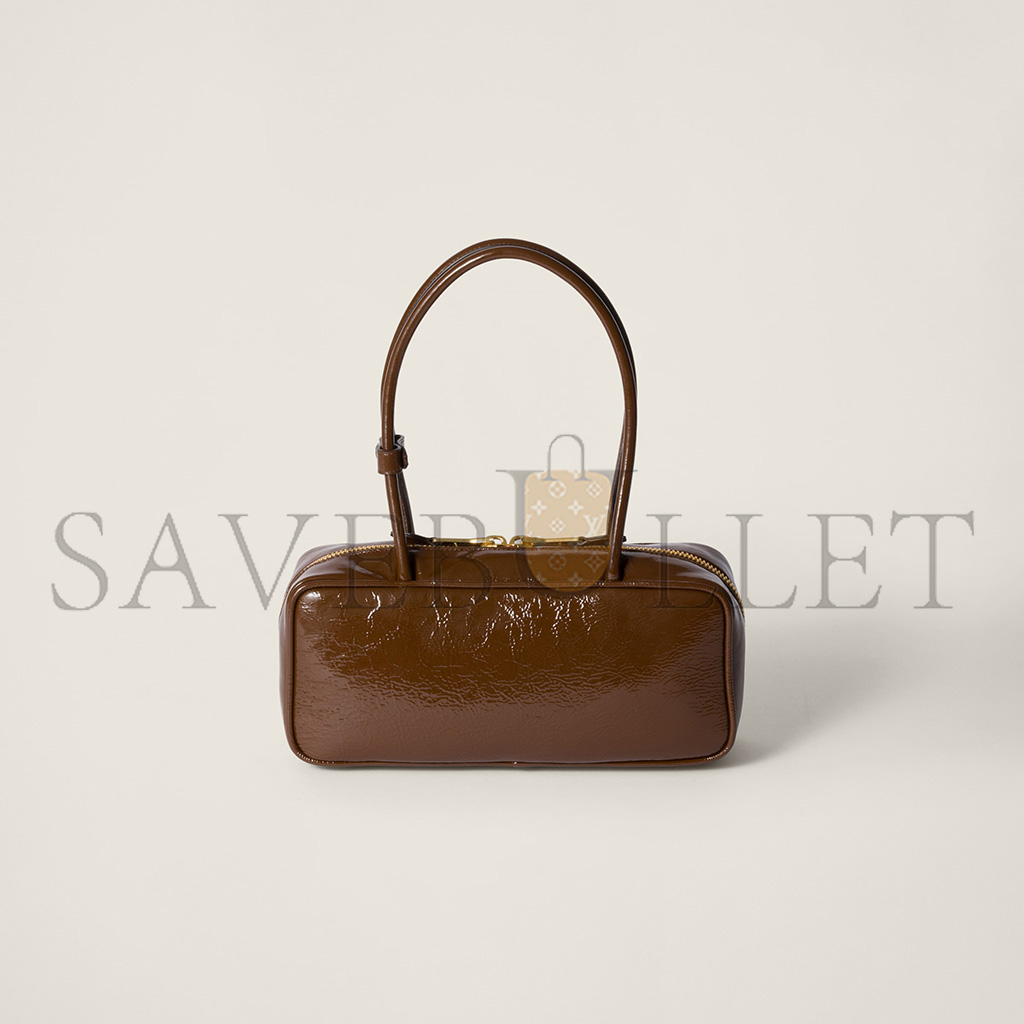 MIU MIU BEAU NAPLAK PATENT LEATHER BAG 5BB173 (27*12*8cm)