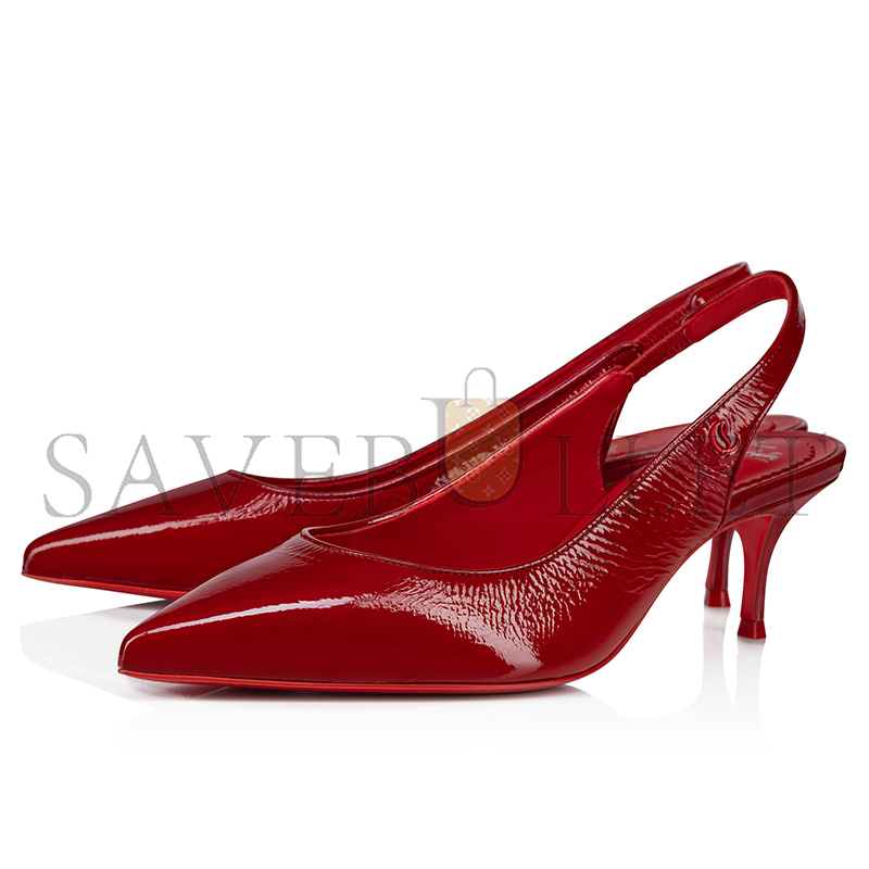 CHRISTIAN LOUBOUTIN SPORTY KATE SLING 55 MM SLING BACK PUMPS-VOG PATENT LEATHER-LOUBI-WOMEN 1250480R558