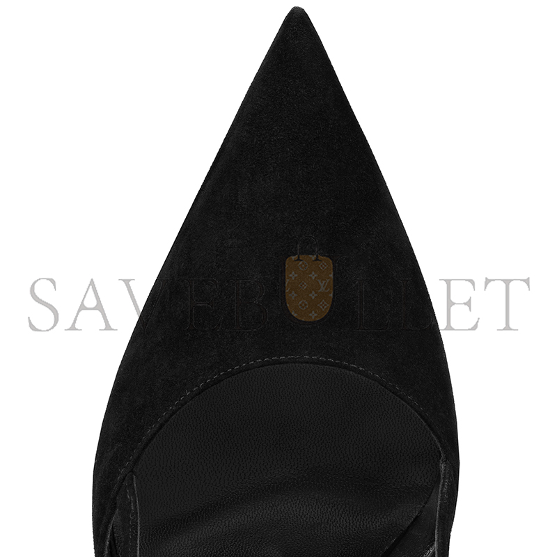 CHRISTIAN LOUBOUTIN CONDOROLINE 100 MM SLING BACK PUMPS-VEAU VELOURS-BLACK-WOMEN 1250282B439