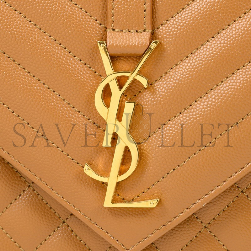 YSL ENVELOPE MEDIUM IN QUILTED GRAIN DE POUDRE EMBOSSED LEATHER 600185BOW912516 (24*17.5*6cm)