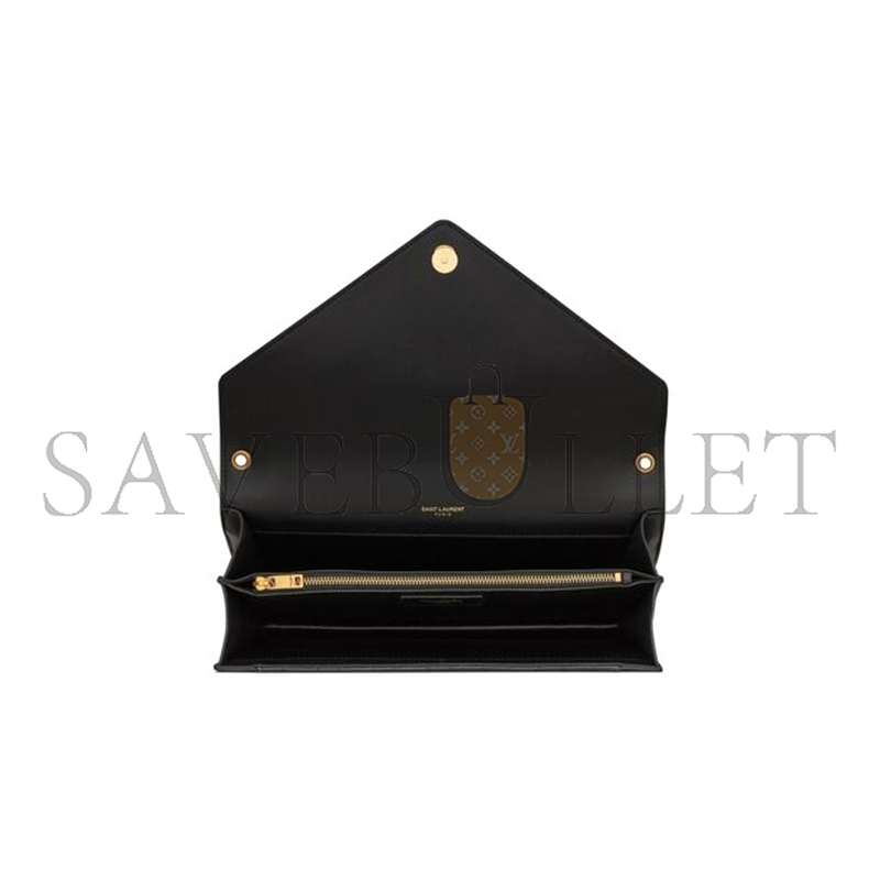 YSL GABY SATCHEL IN QUILTED LACQUERED LEATHER AND SMOOTH LEATHER 695503BMII71000 (26*18*5cm)