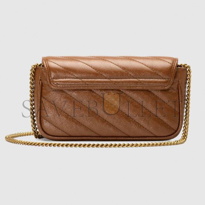 GUCCI GG MARMONT MATELASSÉ SUPER MINI BAG ‎476433 （16.5*10.2*5.1cm）