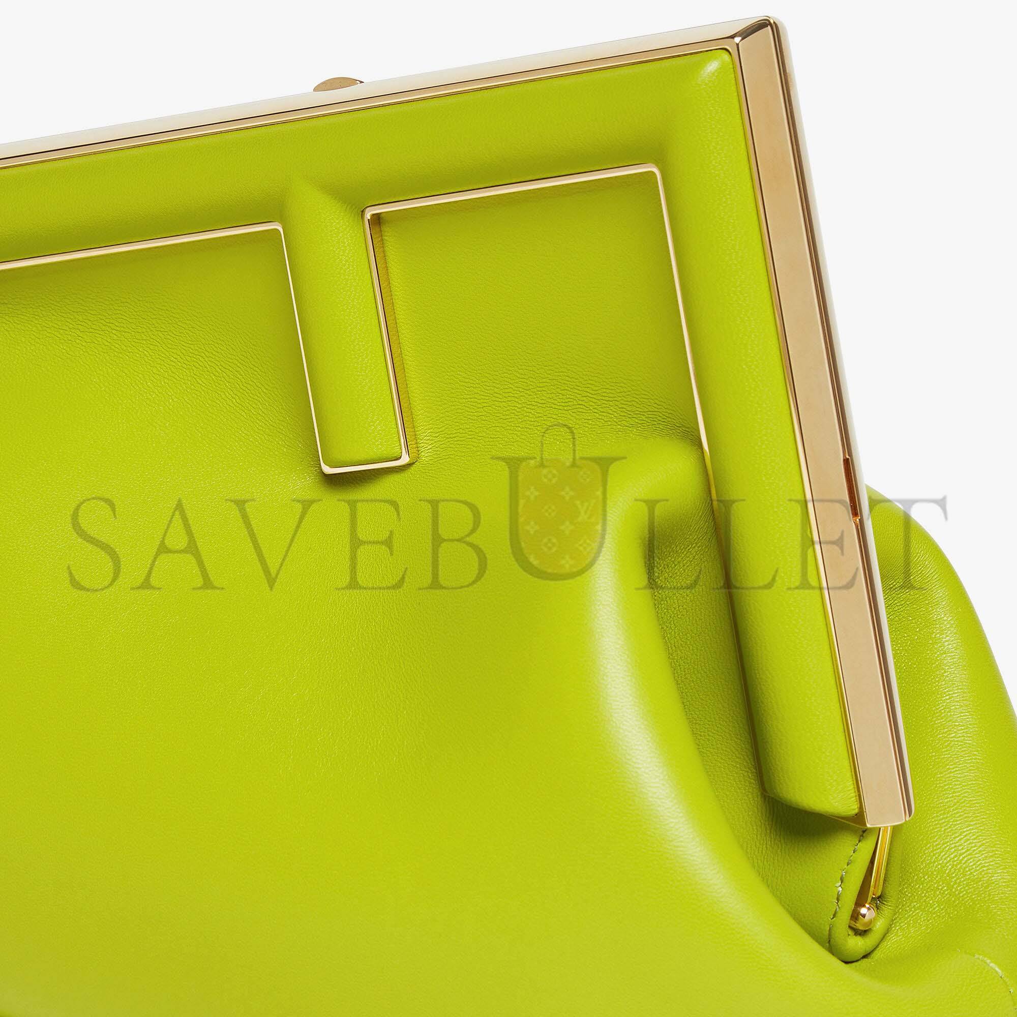 FENDI FIRST MIDI - ACID GREEN LEATHER BAG8BP137ABVEF1JCP (30*20*14cm)