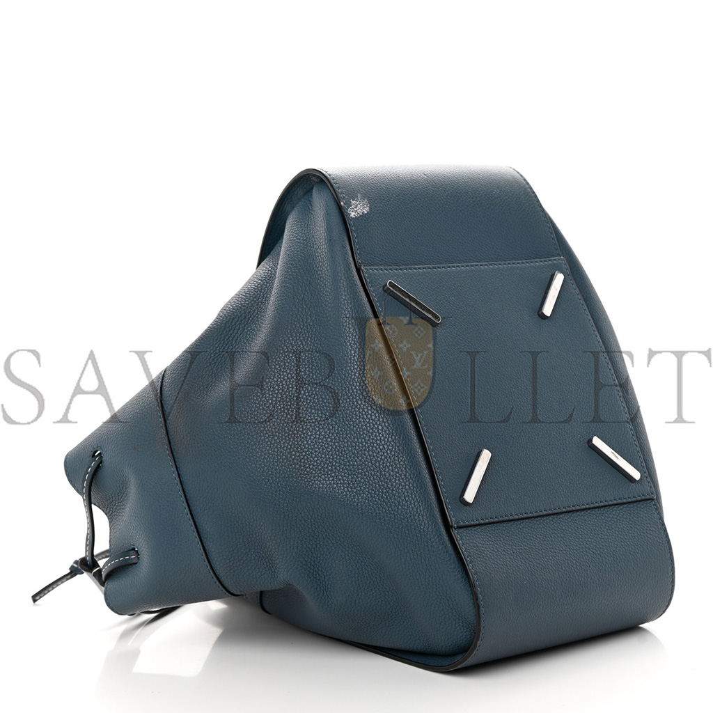 LOEWE CALFSKIN SMALL HAMMOCK SHOULDER BAG MARINE (30*23*13cm)