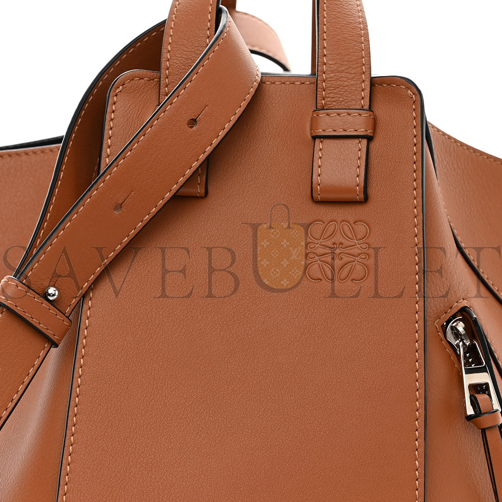 LOEWE CALFSKIN SMALL HAMMOCK SHOULDER BAG TAN (28*24*14cm)