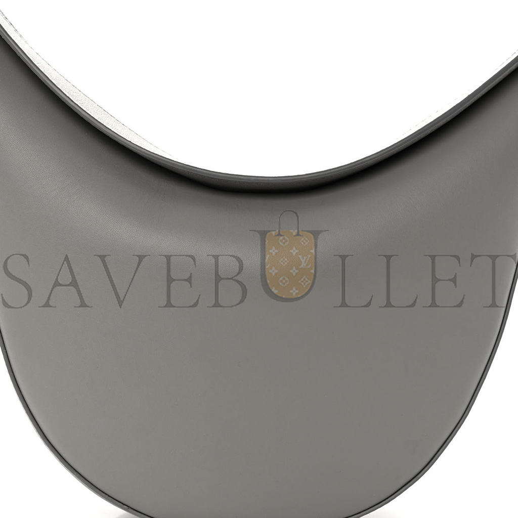 LOEWE SATIN CALFSKIN JACQUARD LUNA BAG PEARL GREY (26*22*8cm)