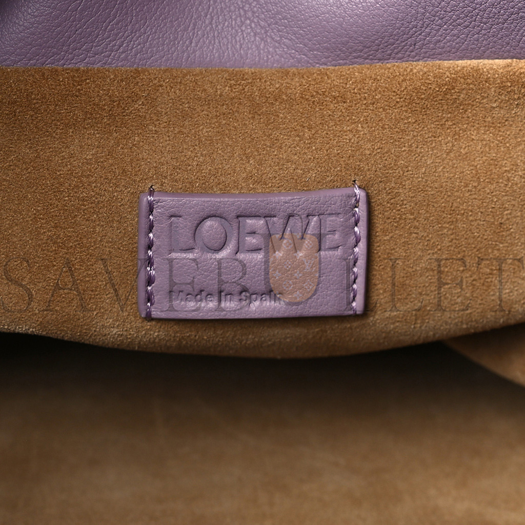 LOEWE NAPPA FLAMENCO KNOT CLUTCH PALE AUBERGINE GLAZE (22*18*7cm)