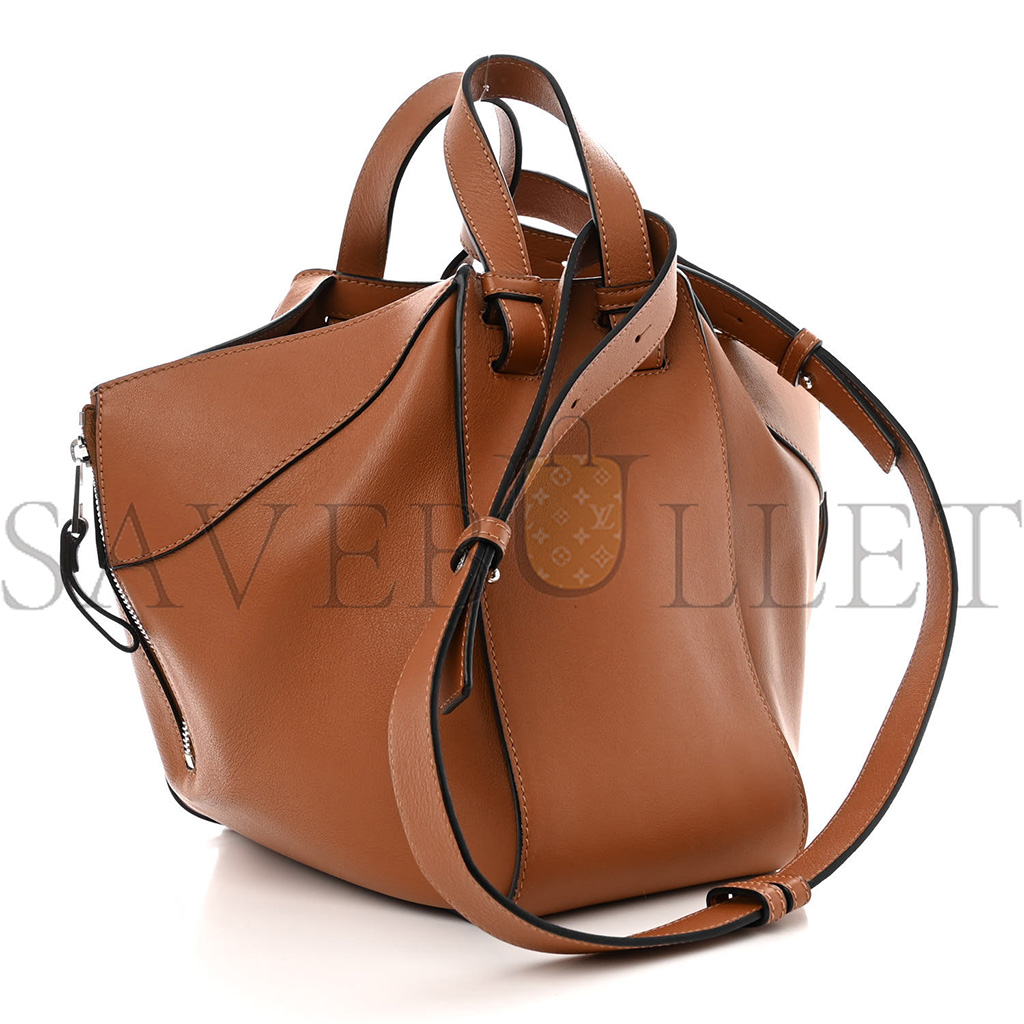 LOEWE CALFSKIN SMALL HAMMOCK SHOULDER BAG TAN (28*24*13cm)