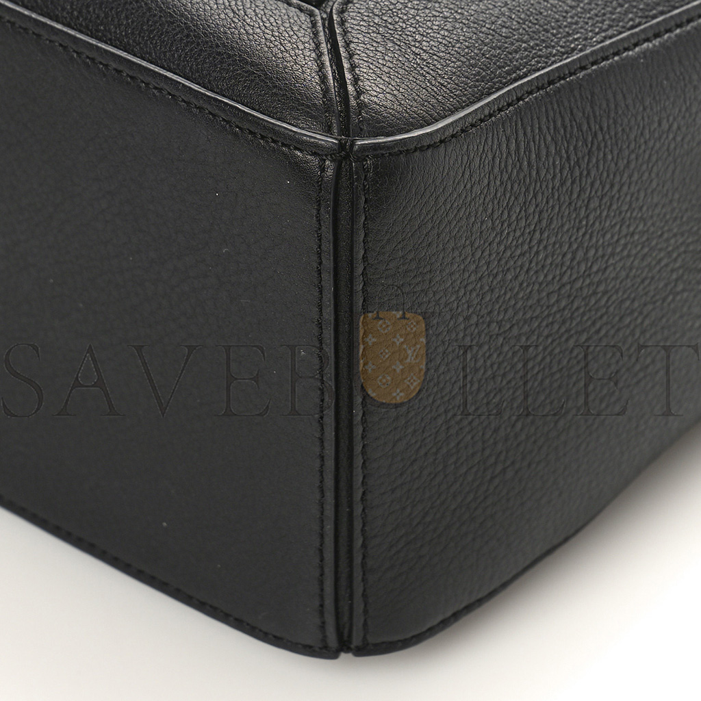 LOEWE CALFSKIN SMALL PUZZLE BAG BLACK (24*16.5*10.5cm)