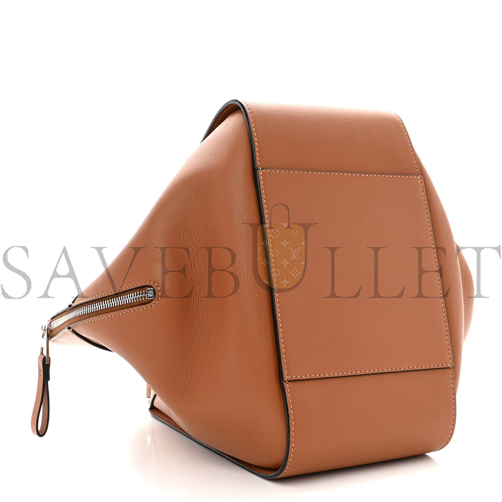 LOEWE CALFSKIN SMALL HAMMOCK SHOULDER BAG TAN (28*24*14cm)