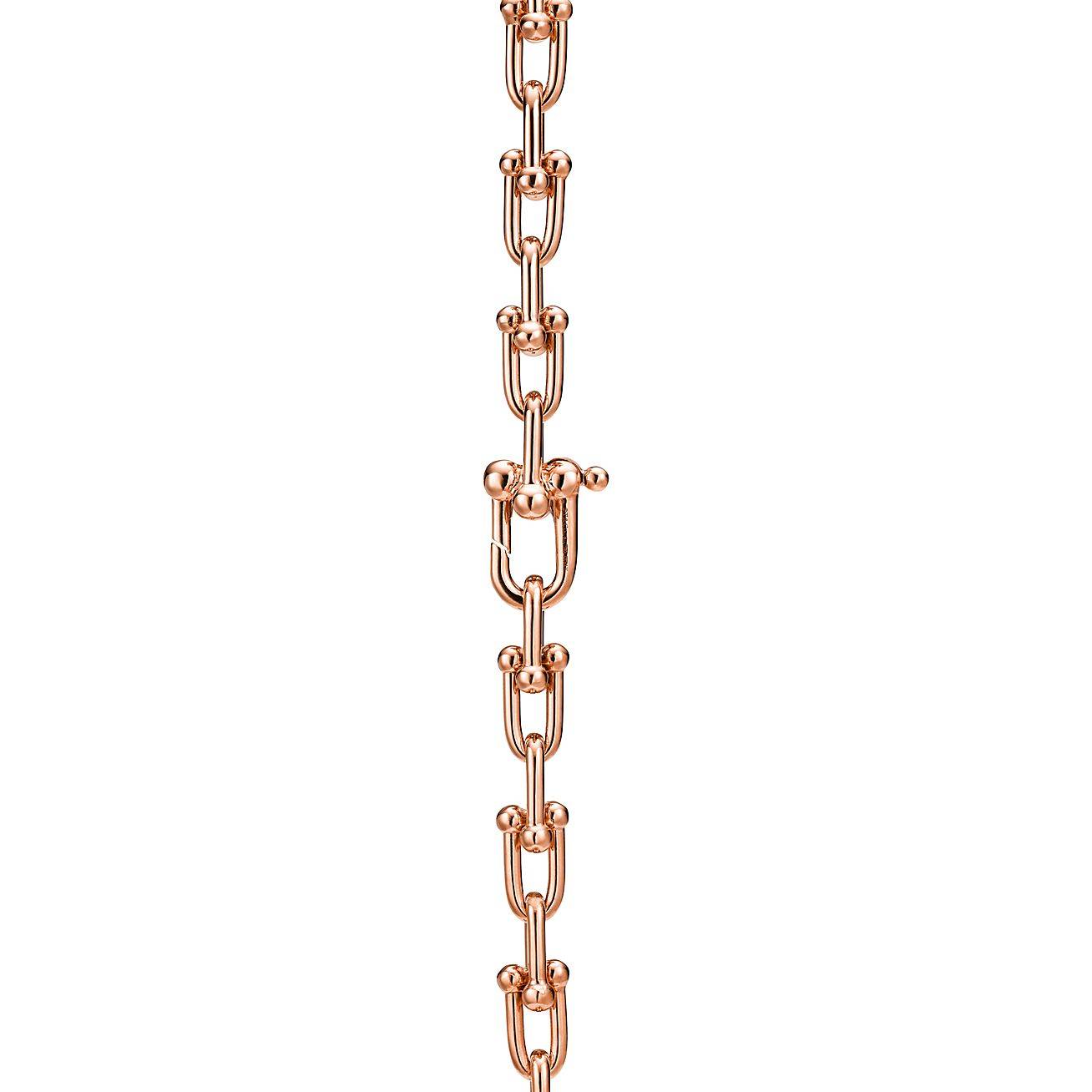 TIFFANY HARDWEAR MEDIUM LINK NECKLACE IN ROSE GOLD