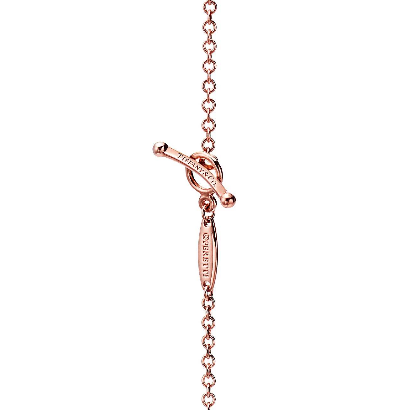 TIFFANY  ELSA PERETTI® DIAMONDS BY THE YARD® SPRINKLE NECKLACE IN ROSE GOLD WITH DIAMONDS