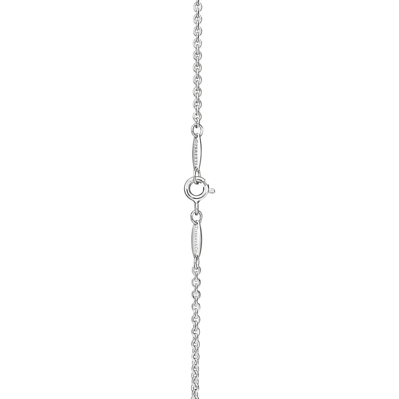 TIFFANY  ELSA PERETTI® OPEN HEART LARIAT NECKLACE IN SILVER, 16 MM