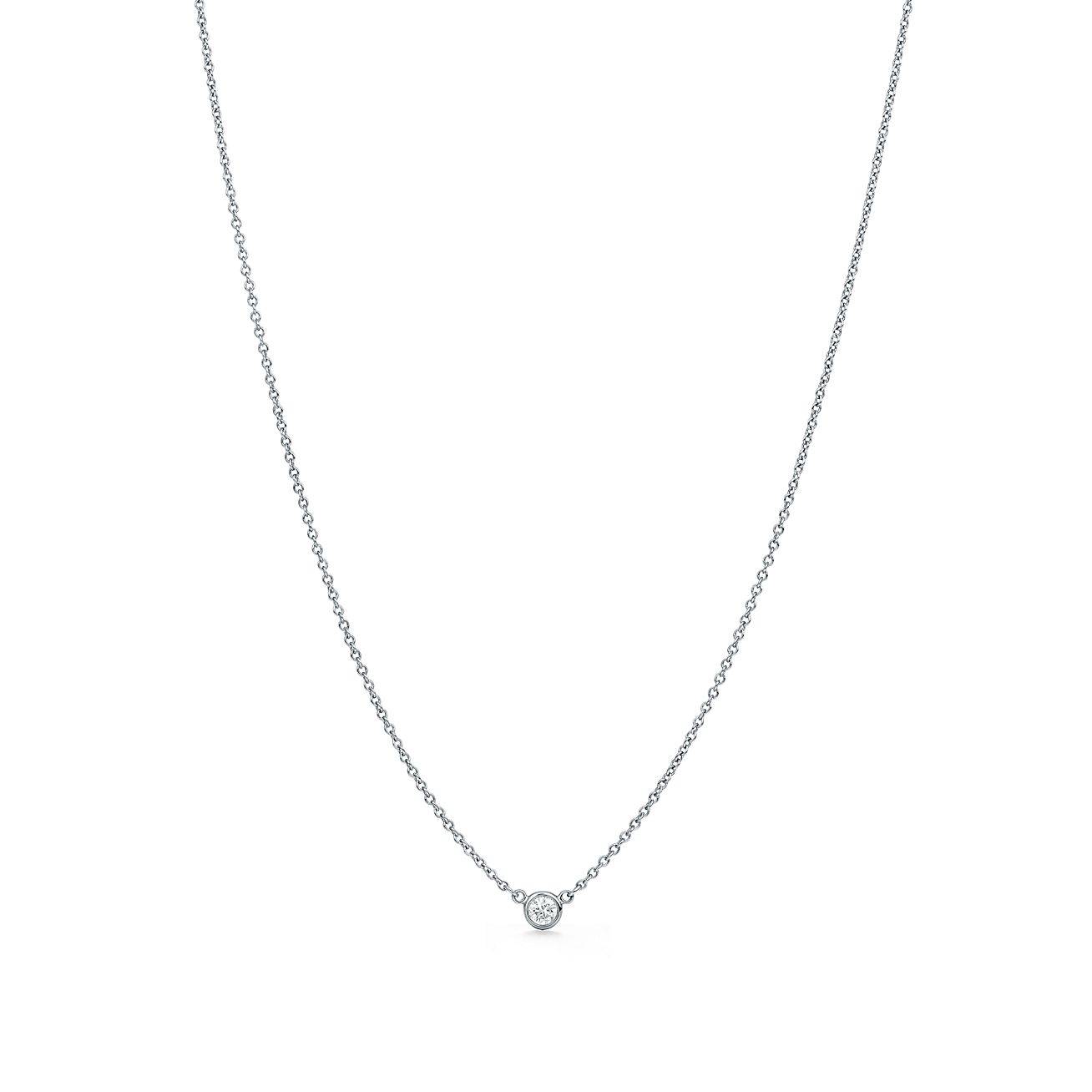 TIFFANY  ELSA PERETTI® DIAMONDS BY THE YARD® SINGLE DIAMOND PENDANT IN PLATINUM