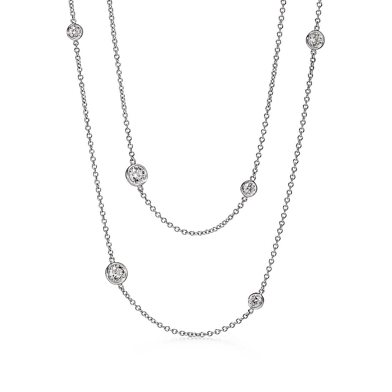 TIFFANY  ELSA PERETTI® DIAMONDS BY THE YARD® SPRINKLE NECKLACE IN PLATINUM WITH DIAMONDS