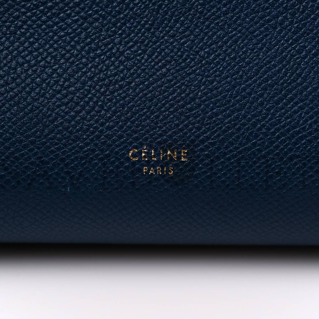 CELINE GRAINED CALFSKIN MINI BELT BAG DEEPSEA (28*23*17cm)