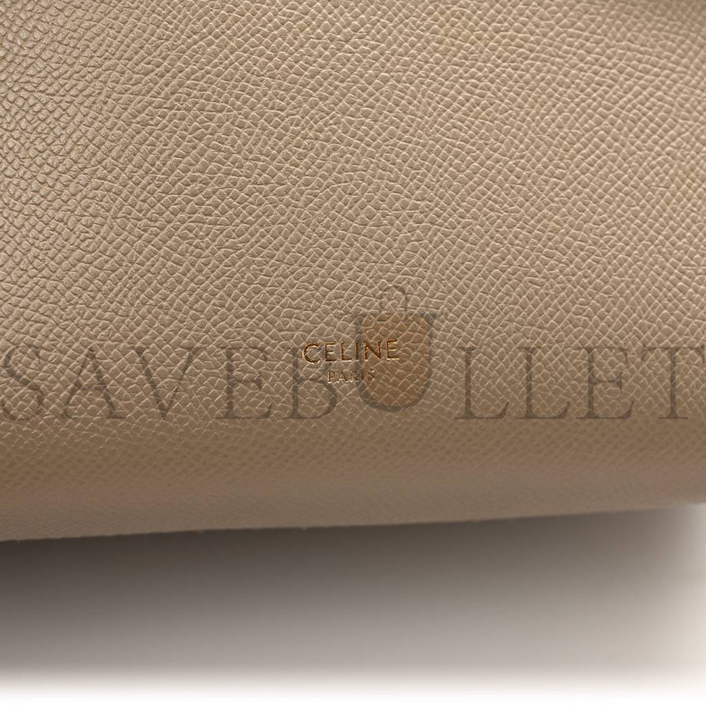 CELINE GRAINED CALFSKIN NANO BELT BAG LIGHT TAUPE (20*19*11cm)