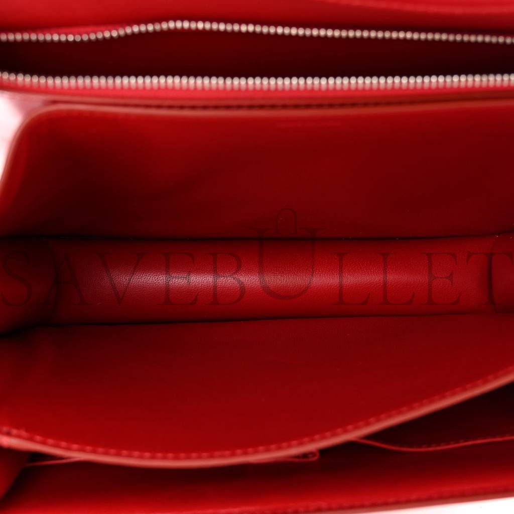 CELINE BOX CALFSKIN MEDIUM CLASSIC BOX FLAP BAG RED (23*18*6cm)