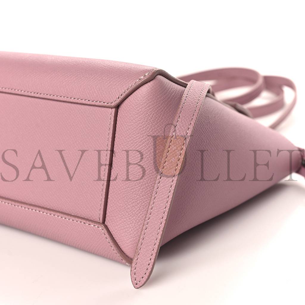 CELINE GRAINED CALFSKIN NANO BELT BAG VINTAGE PINK (20*19*11cm)