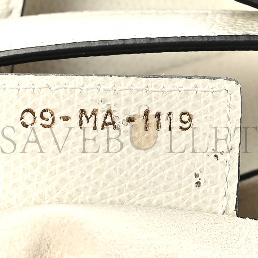 DIOR GRAINED CALFSKIN SADDLE BAG WHITE (24*20*7cm)