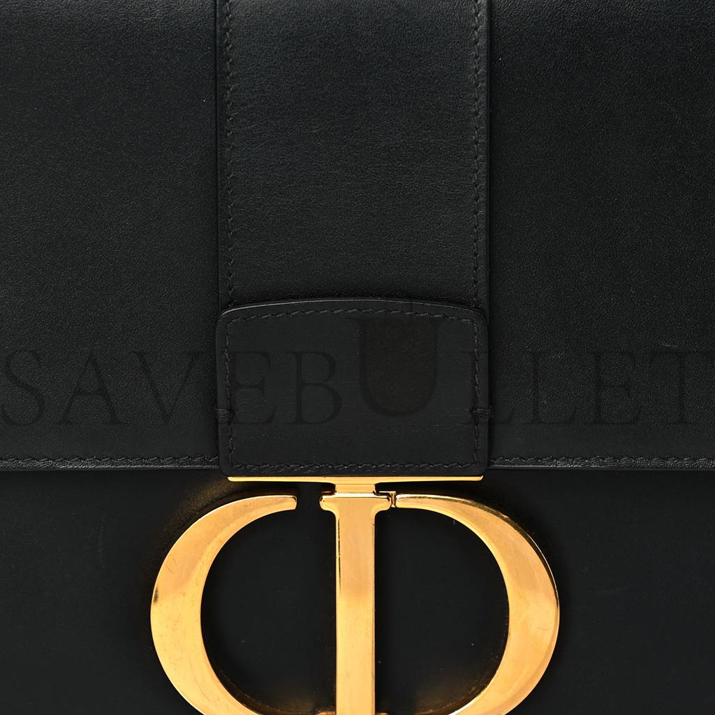 DIOR SMOOTH CALFSKIN 30 MONTAIGNE FLAP BAG BLACK (23*18*4.4cm)